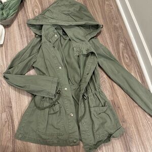 Army green utility jacket